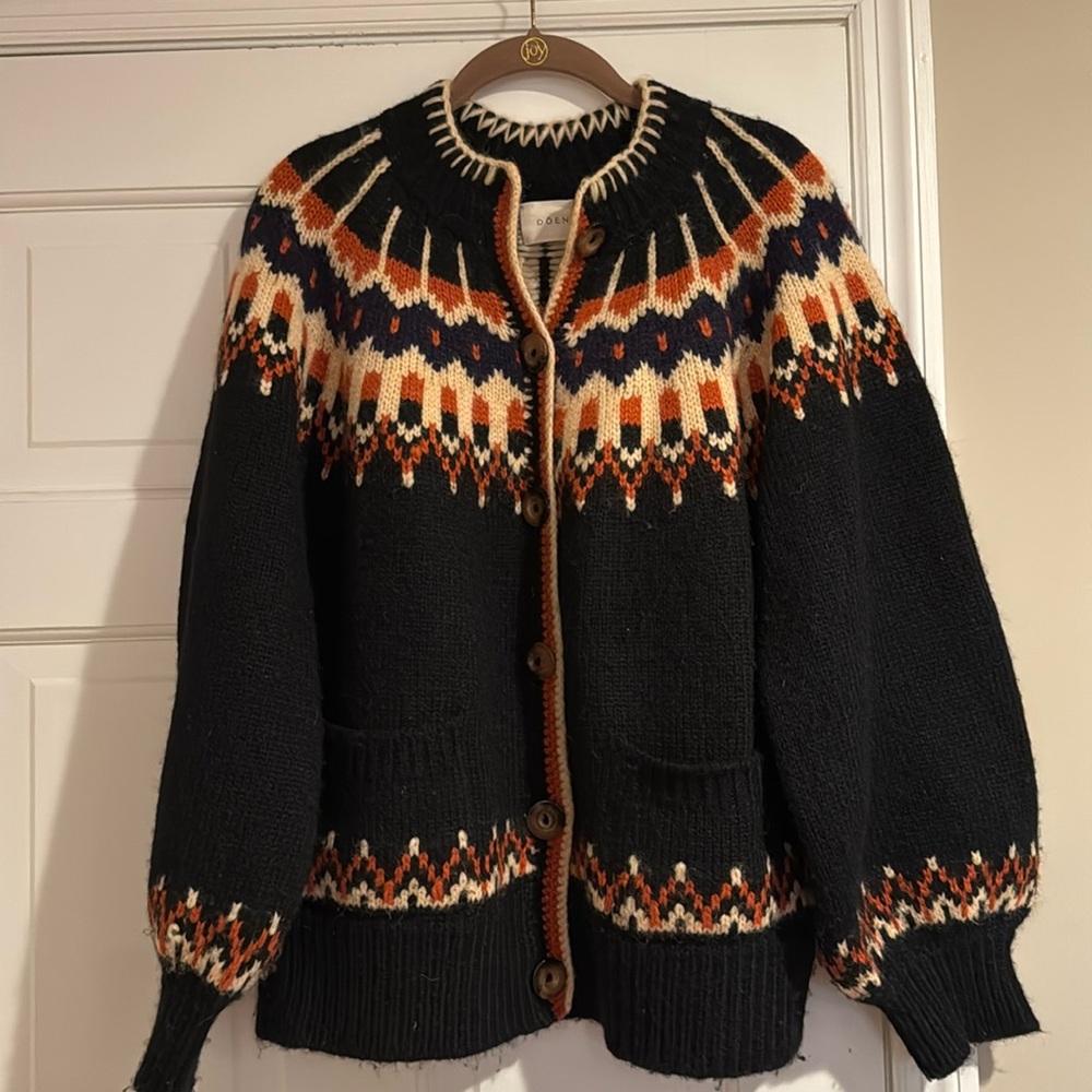 Doen Fair Isle Sweater Size Large